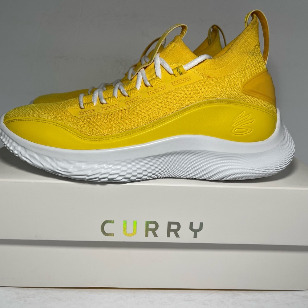 Under armour curry flow 8 yellow shoes